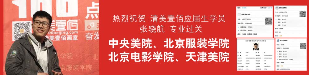 清美壹佰北京画室学员张骁航中央美院录取